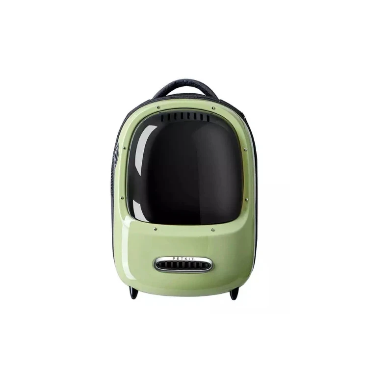 Inteligentny transporter dla kota Petkit Breezy2 Retro Green – elegancki plecak z systemem wentylacji
