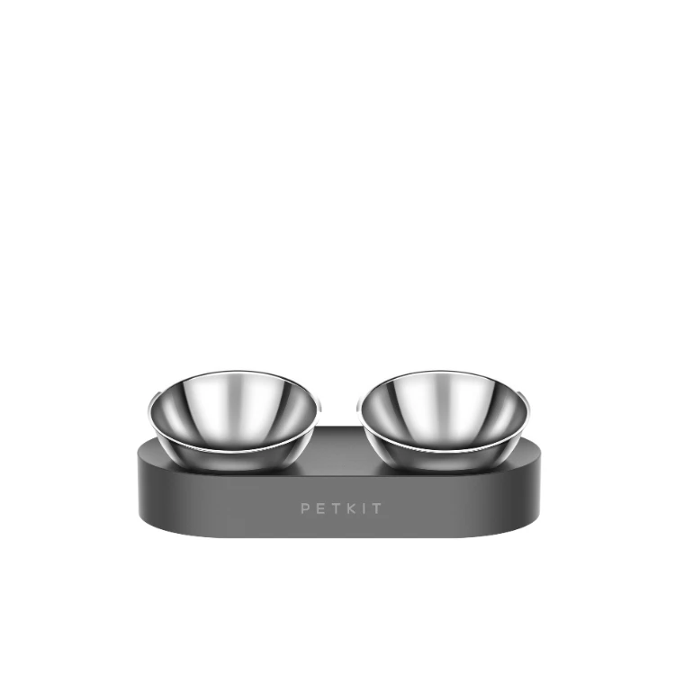 Podwójna miska Petkit Fresh Nano Metal Double ze stali nierdzewnej – widok z przodu