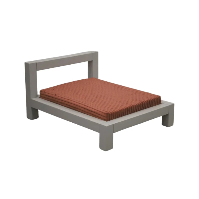 Eleganckie legowisko z drewna sosnowego w kolorze szarym – Pawhouse