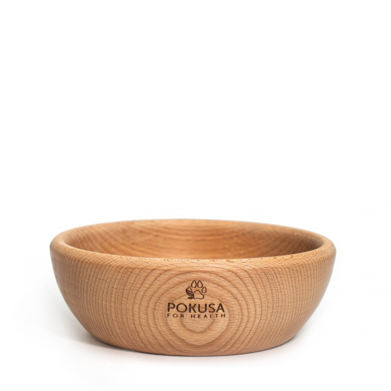 miska drewniana dla psa bukowa naturalny design
