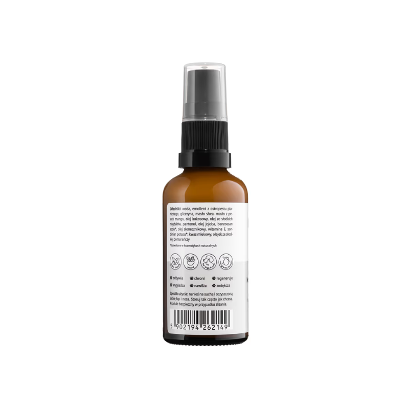 krem mubo do łap i nosa psa i kota 50 ml - etykieta