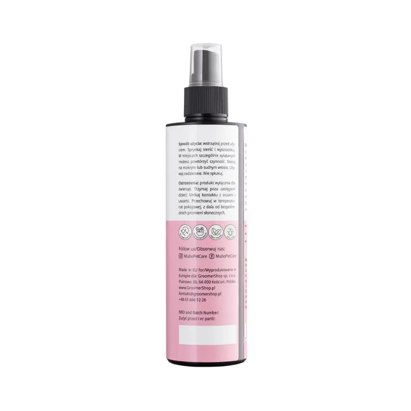 mubo detangling shine spray dla psa 250 ml